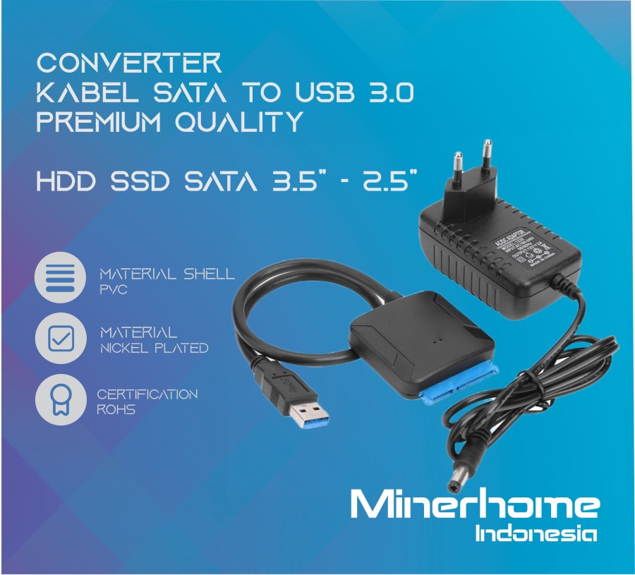 Kabel Sata to USB 3.0 PREMIUM QUALITY for HDD SSD 2.5″