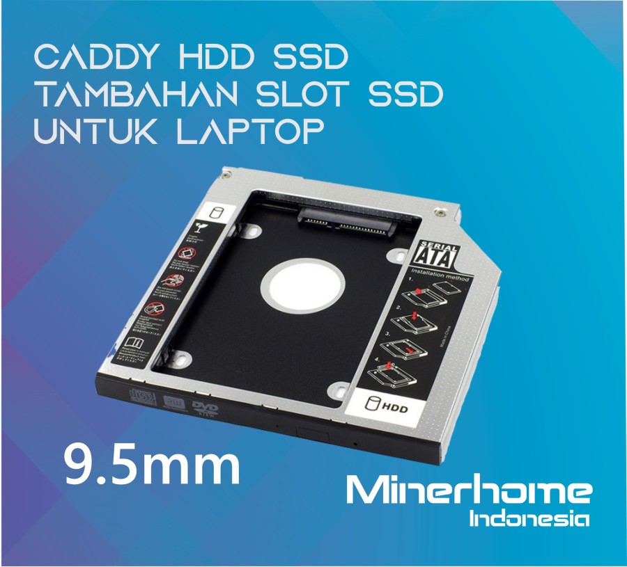 Caddy HDD/SSD DVD Room Slot Pengganti Hardisk