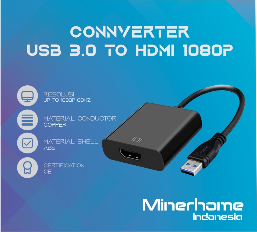 Converter USB 3.0 to HDMI Adapter 1080P High Quality