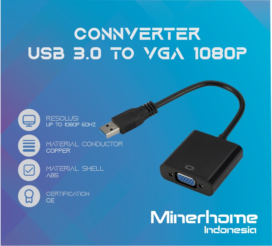 Converter USB 3.0 to VGA 1080P High Quality