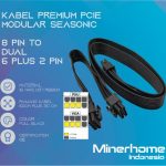 Kabel Premium Modular PCIE Seasonic 8 Pin to 2x 6+2 Pin