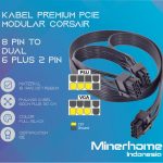 Kabel Premium Modular PCIE Corsair 8 Pin to 2x 6+2 Pin