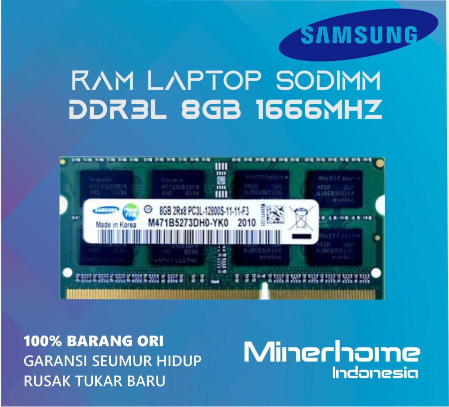 Memory RAM Laptop SODIMM DDR3L 8GB PC12800 1666Mhz