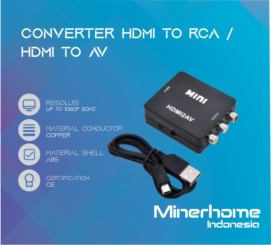Converter Adapter HDMI to RCA / HDMI to AV High Quality