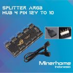 Fan Hub Splitter RGB 4pin to x10 Led Strip Fan Hub Led – 4 Pin ARGB