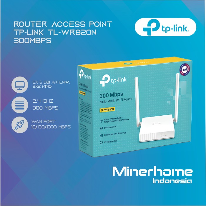 Router Access Point TP-Link TL-WR820N 300Mbps