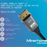 Kabel Display Port HIGH QUALITY 4K 144Hz UHD FHD Gold Plated – 8K Resolution