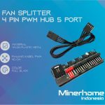 Fan Splitter HUB Extension 4 Pin PWM to 5 Port