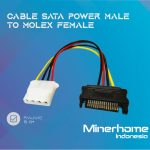 Kabel Sata Power 15pin Male To Molex 4pin Female Adapter Converter