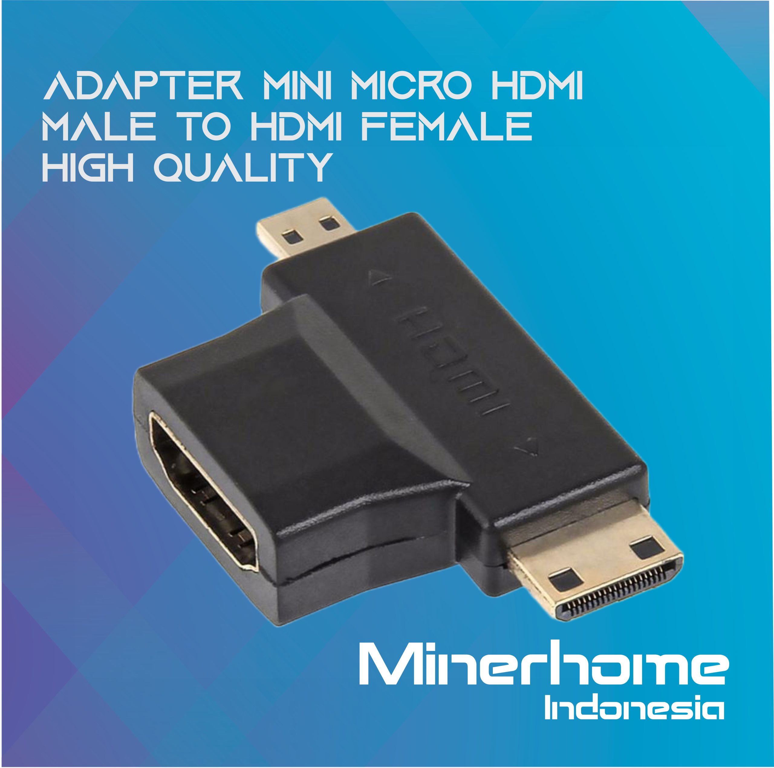 Adapter Mini Micro HDMI Male to HDMI Female High Quality