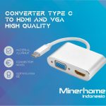 Converter Type C to HDMI Female VGA Female High Quality