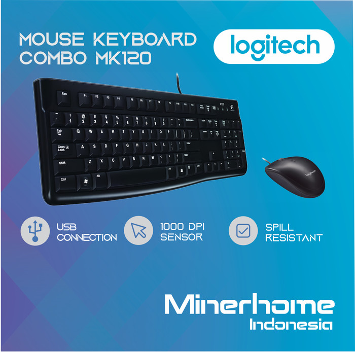 Mouse Keyboard Logitech MK120 Combo