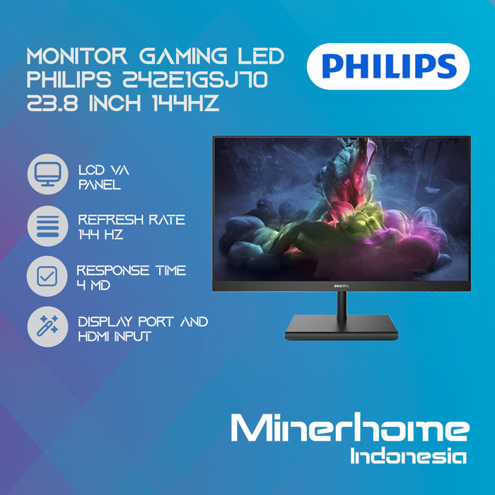 Monitor LED Gaming Philips 242E1GSJ/70 23.8 Inch 144Hz Full HD