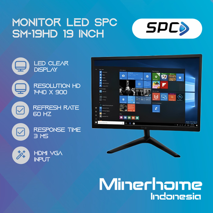 Monitor Office LED 19 inch SPC SM-19HD